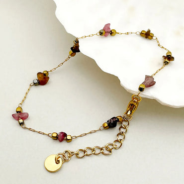 Vintage Style Irregular Stainless Steel Gravel Plating Gold Plated Bracelets