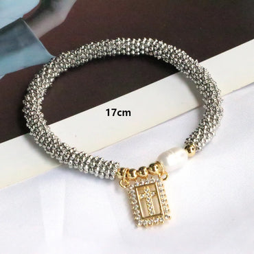 Vintage Style Luxurious Cross Star Heart Shape Copper 18k Gold Plated Zircon Bracelets In Bulk