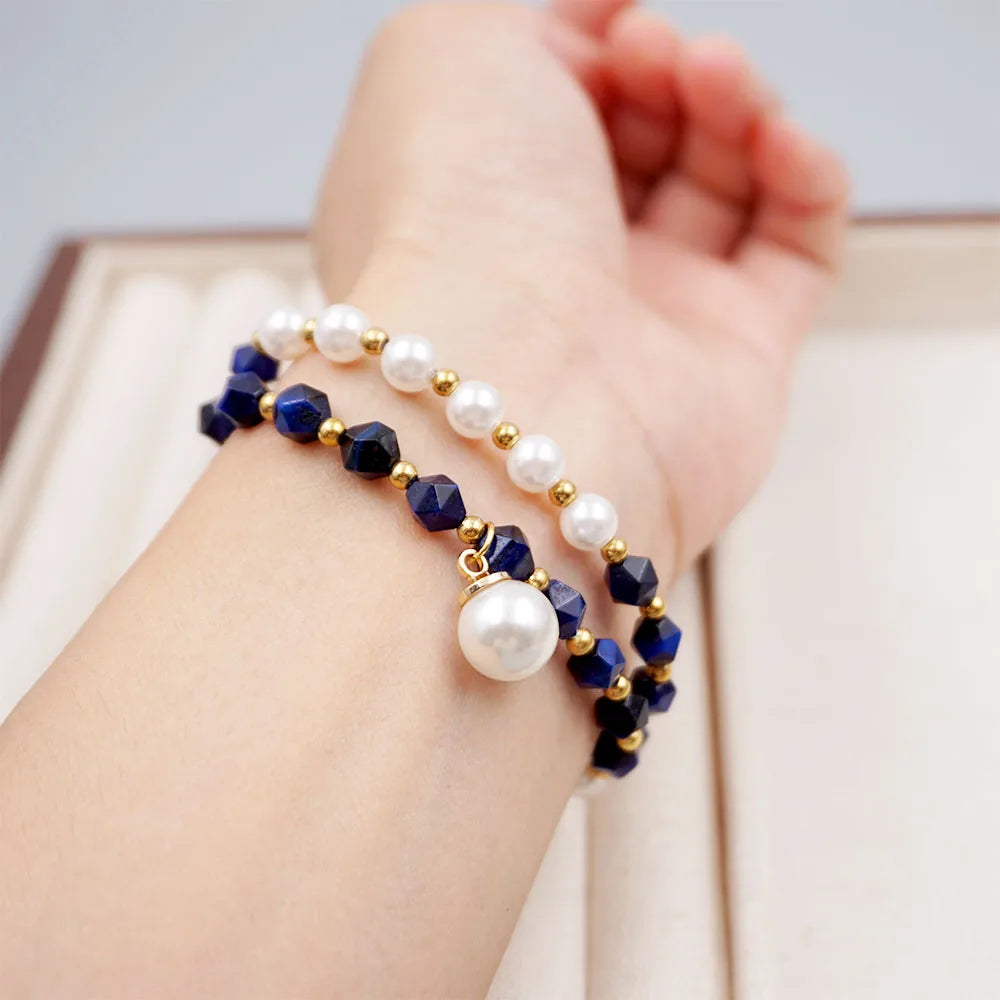 Vintage Style Modern Style Round Artificial Pearl Stone Wholesale Bracelets