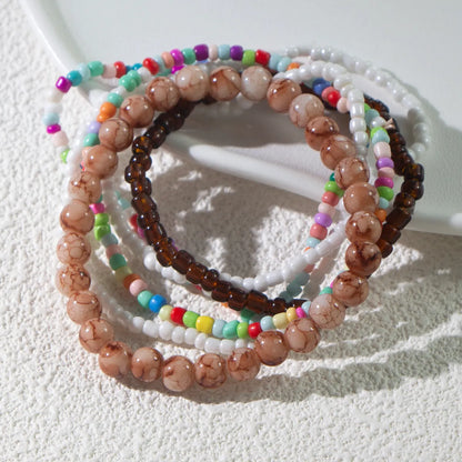 Vintage Style Round Seed Bead Beaded Women's Bracelets