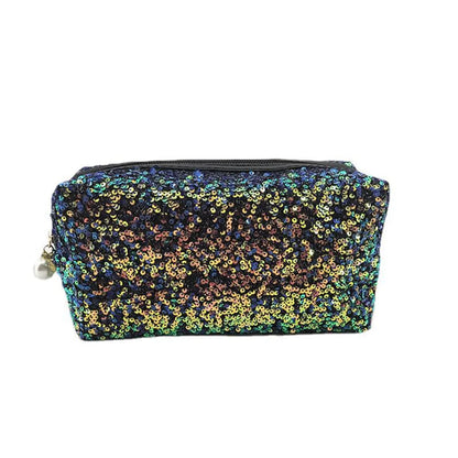 Vintage Style Sequins Polyester Square Makeup Bags