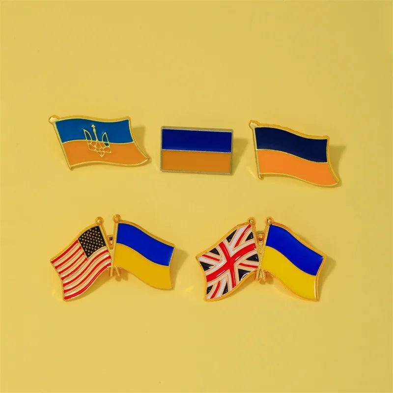 Vintage Style Simple Style American Flag Alloy Enamel Unisex Brooches