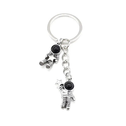 Vintage Style Simple Style Astronaut Star Alloy Plating Inlay Acrylic Silver Plated Bag Pendant Keychain