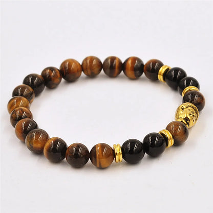 Vintage Style Simple Style Classic Style Buddha Solid Color Stainless Steel Wholesale Bracelets