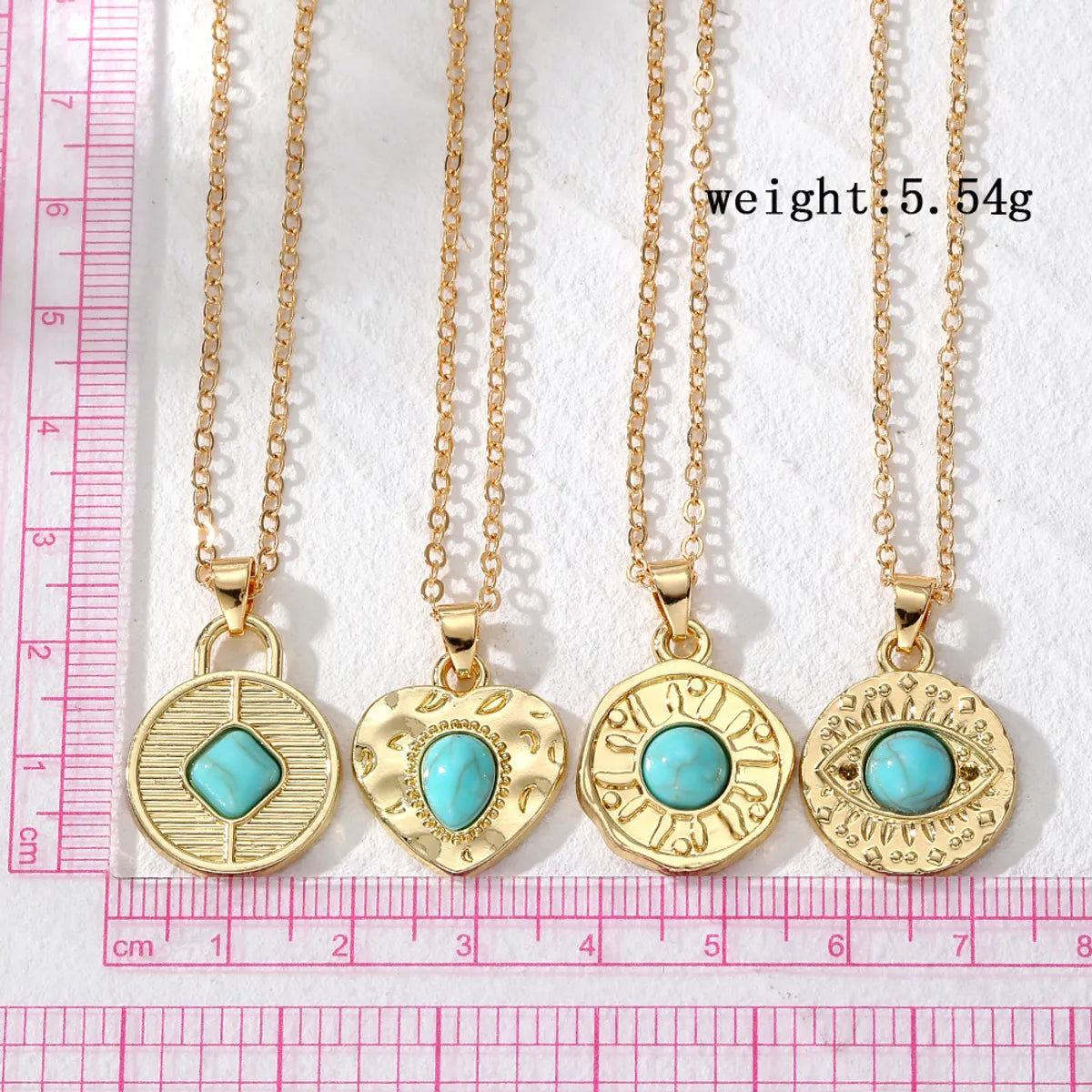 Vintage Style Simple Style Classic Style Color Block Alloy Women's Pendant Necklace