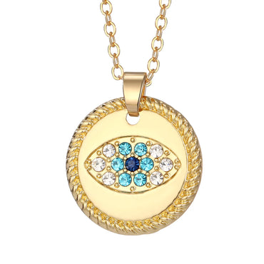 Vintage Style Simple Style Classic Style Devil's Eye Zircon Alloy Wholesale Pendant Necklace