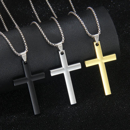 Vintage Style Simple Style Commute Cross 201 Stainless Steel Zinc Alloy Gold Plated Unisex Pendant Necklace