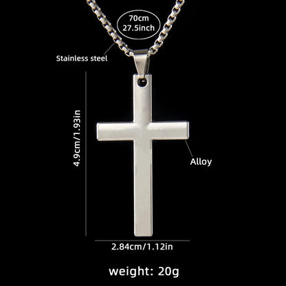 Vintage Style Simple Style Commute Cross 201 Stainless Steel Zinc Alloy Gold Plated Unisex Pendant Necklace