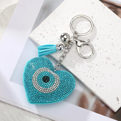 Vintage Style Simple Style Eye Pu Leather Keychain