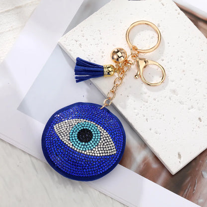 Vintage Style Simple Style Eye Pu Leather Keychain