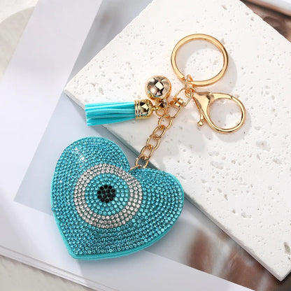 Vintage Style Simple Style Eye Pu Leather Keychain