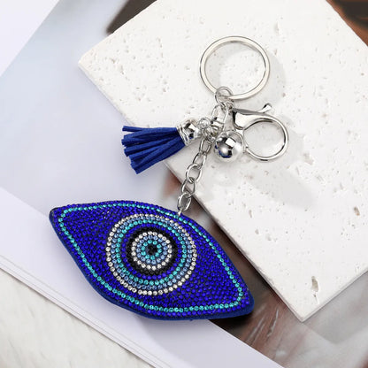 Vintage Style Simple Style Eye Pu Leather Keychain