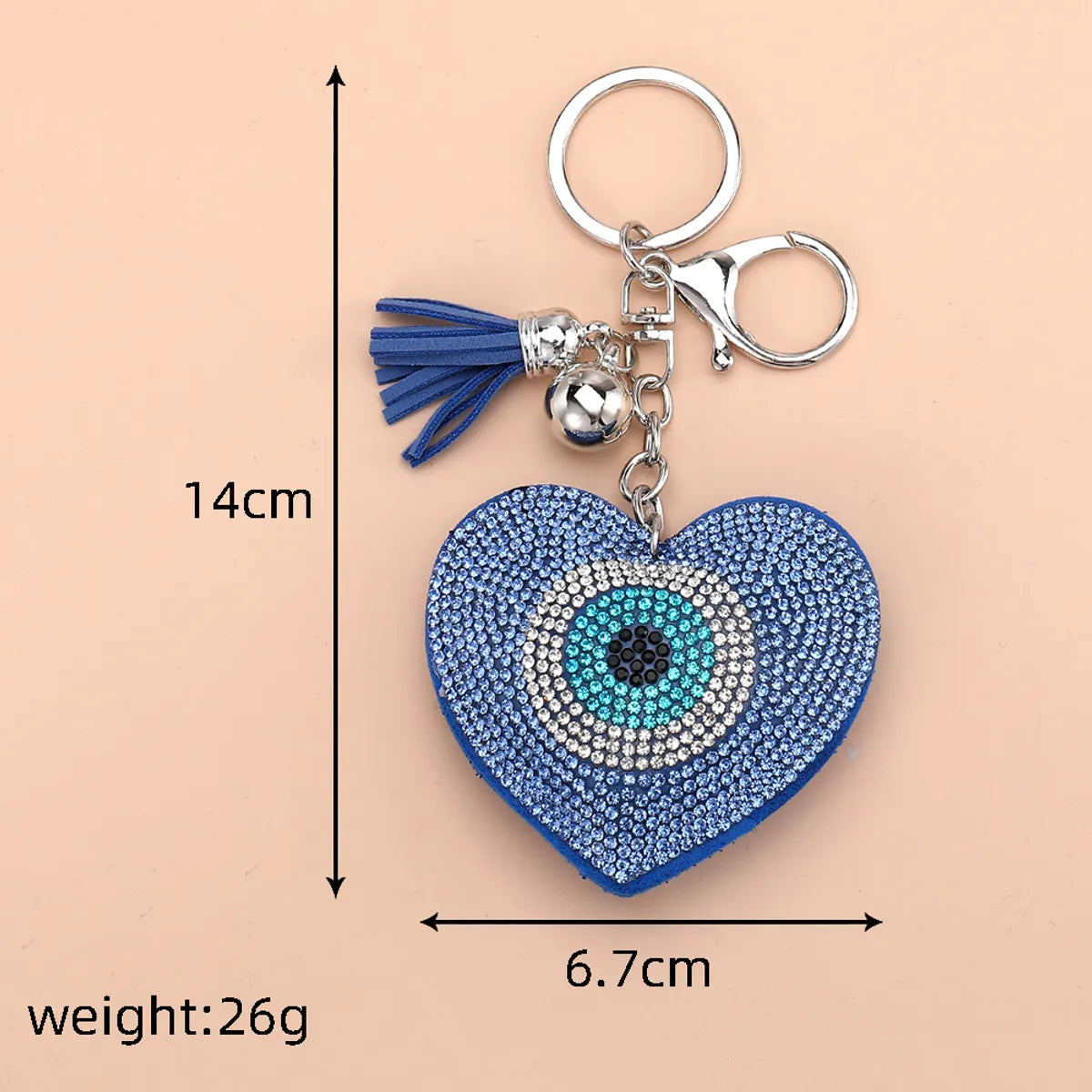 Vintage Style Simple Style Eye Pu Leather Keychain