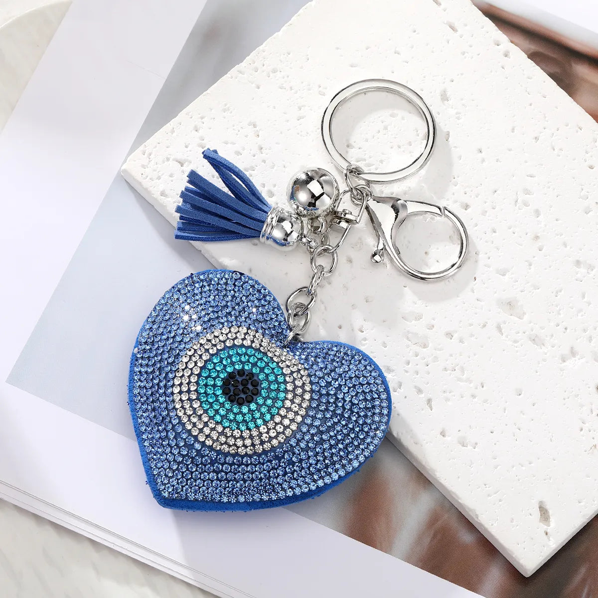 Vintage Style Simple Style Eye Pu Leather Keychain