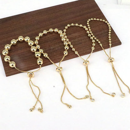 Vintage Style Simple Style Geometric Copper 18k Gold Plated Bracelets In Bulk