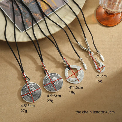 Vintage Style Simple Style Geometric Round CCB Alloy Rope Plating Women's Pendant Necklace