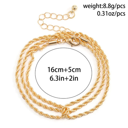 Vintage Style Simple Style Irregular Lines Iron Irregular Chain Women'S Bracelets