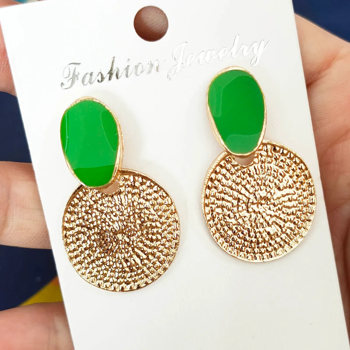 Vintage Style Simple Style Round Alloy Enamel Women's Drop Earrings