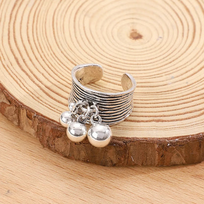 Vintage Style Simple Style Round Alloy Pearl Women'S Charm Rings Open Rings