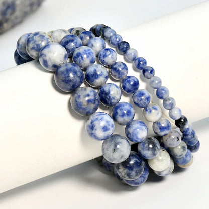 Vintage Style Simple Style Round Dots Natural Stone Beaded Unisex Bracelets