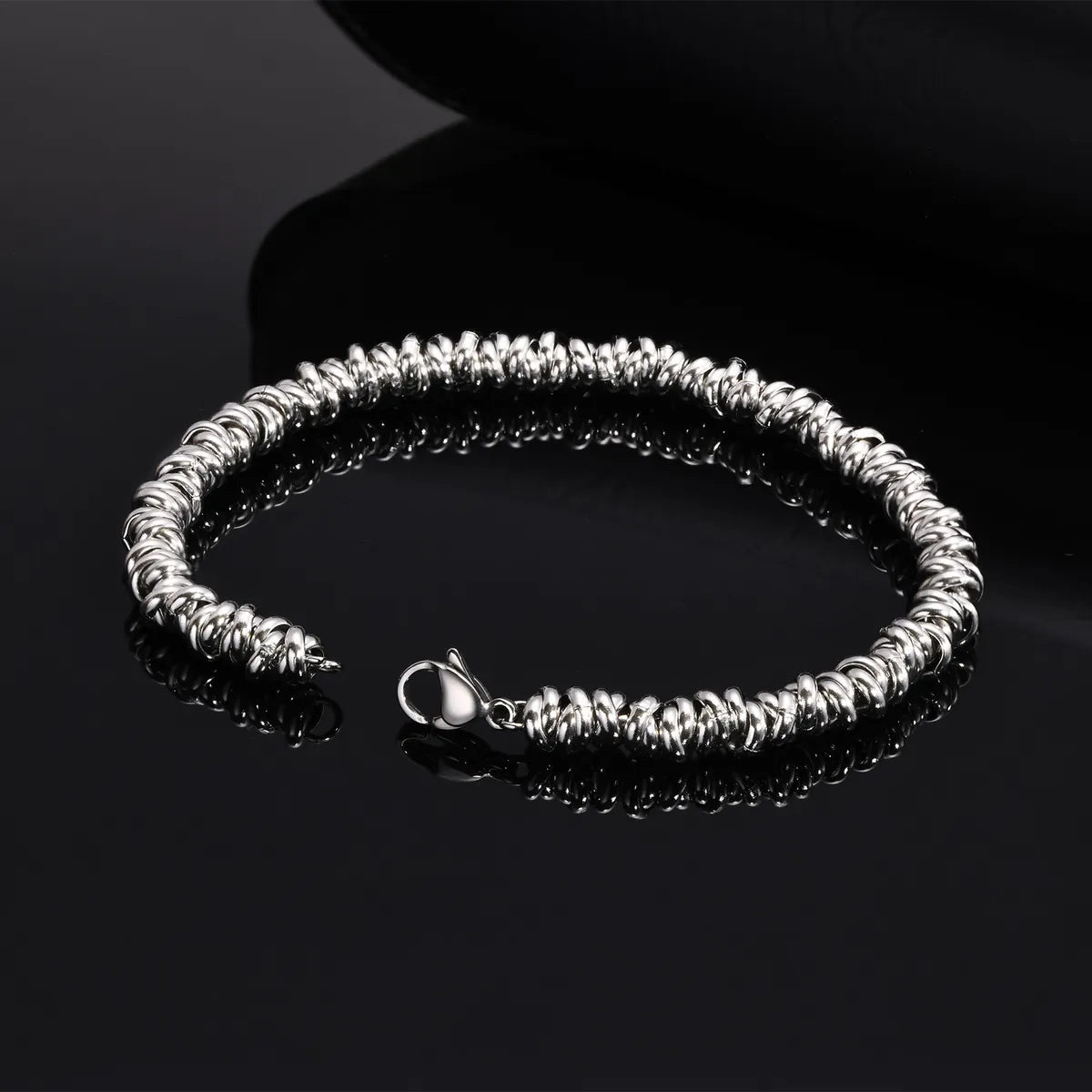 Vintage Style Simple Style Solid Color Stainless Steel Bracelets