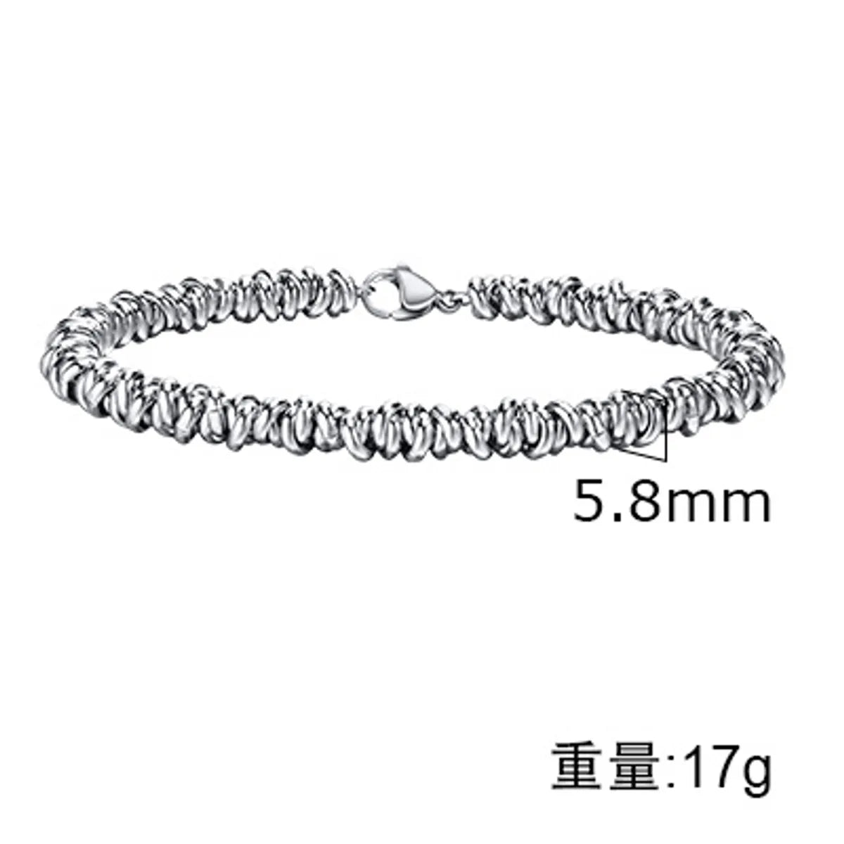 Vintage Style Simple Style Solid Color Stainless Steel Bracelets