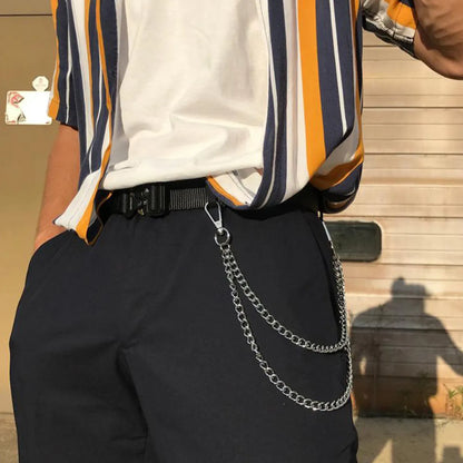 Vintage Style Solid Color Alloy Men's Waist Chain