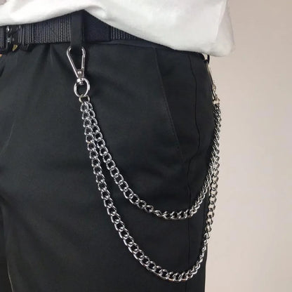 Vintage Style Solid Color Alloy Men's Waist Chain