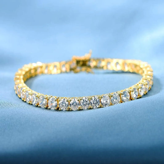 Vintage Style Solid Color Copper Brass 18k Gold Plated Gold Plated Zircon Bracelets In Bulk