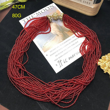 Vintage Style Solid Color Seed Bead Women's Necklace