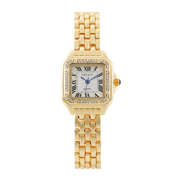 Vintage Style Square Single Folding Buckle Quartz Women'S Watches