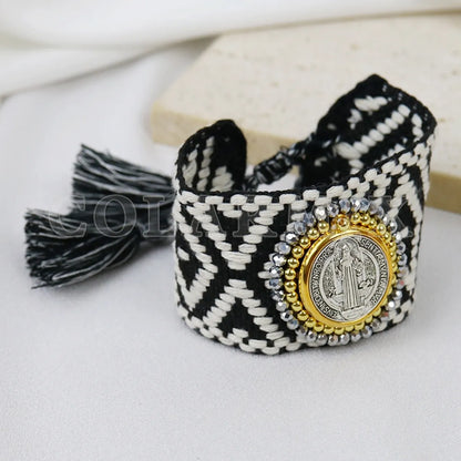 Vintage Style Streetwear Religion Rope Wholesale Drawstring Bracelets