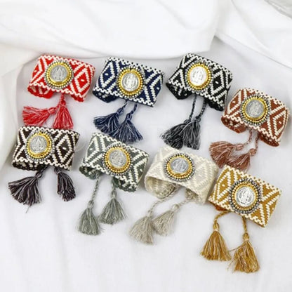 Vintage Style Streetwear Religion Rope Wholesale Drawstring Bracelets