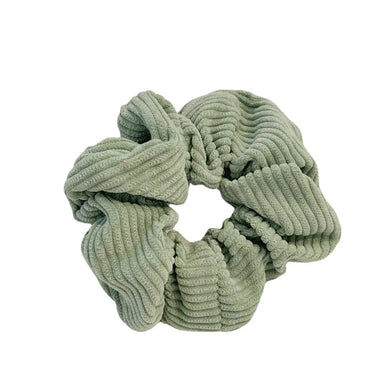 Vintage Style Stripe Solid Color Corduroy Hair Tie