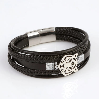 Vintage Style Tiger Stainless Steel Bangle