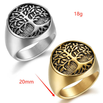 304 Stainless Steel Vintage Style Plating Tree Rings