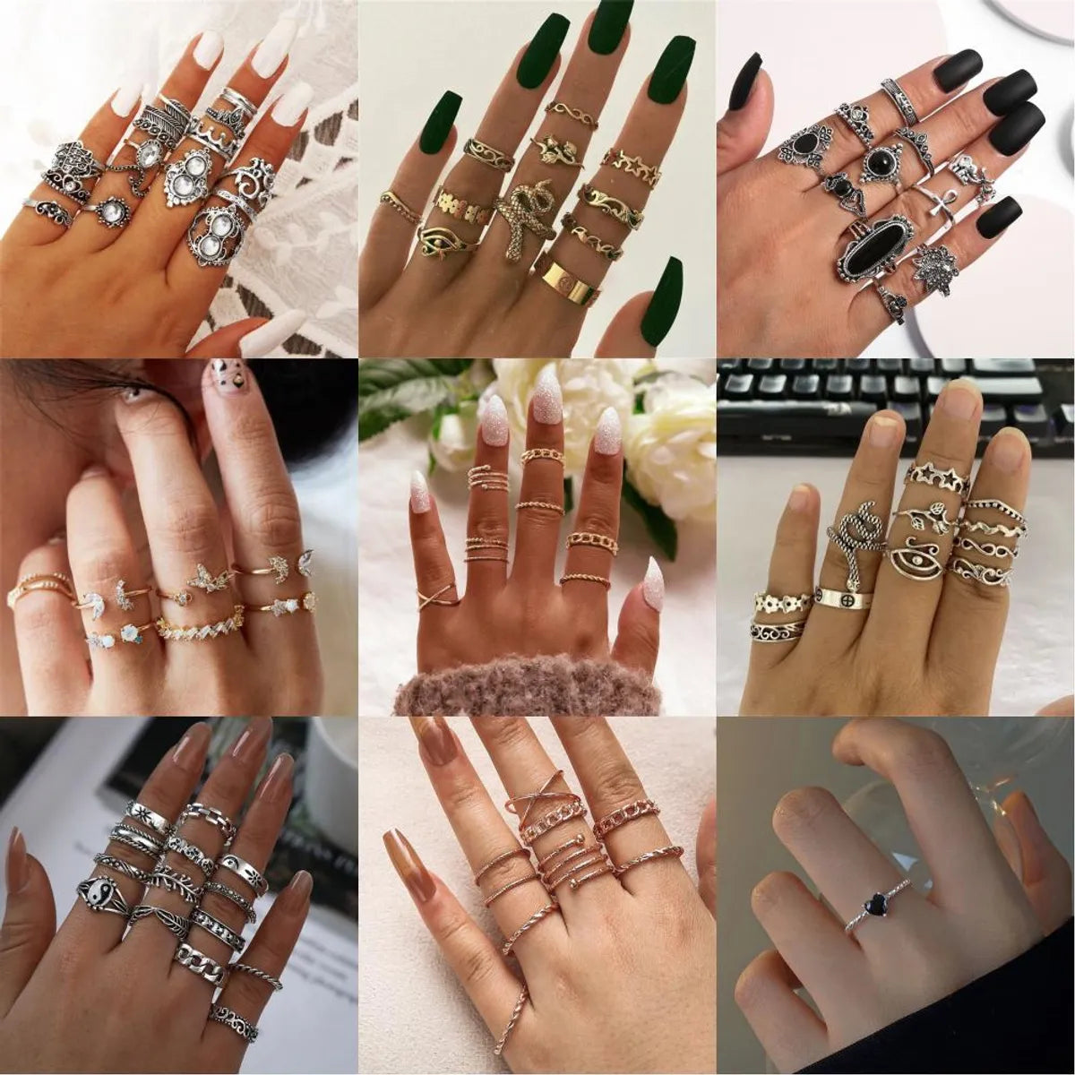 Vintage Style Vacation Animal Cross Plant Alloy Criss Cross Plating Inlay Artificial Gemstones Artificial Diamond Rose Gold Plated Gold Plated Silver Plated Women's Open Ring Rings