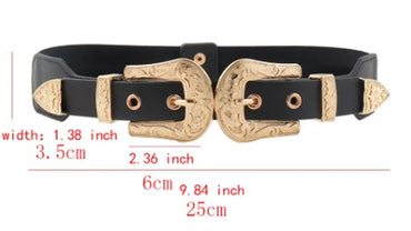 Vintage Style Vacation Monogram Pu Leather Buckle Unisex Leather Belts