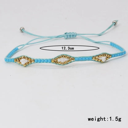 Vintage Style Vacation Simple Style Geometric Beaded Artificial Crystal Glass Wholesale Bracelets