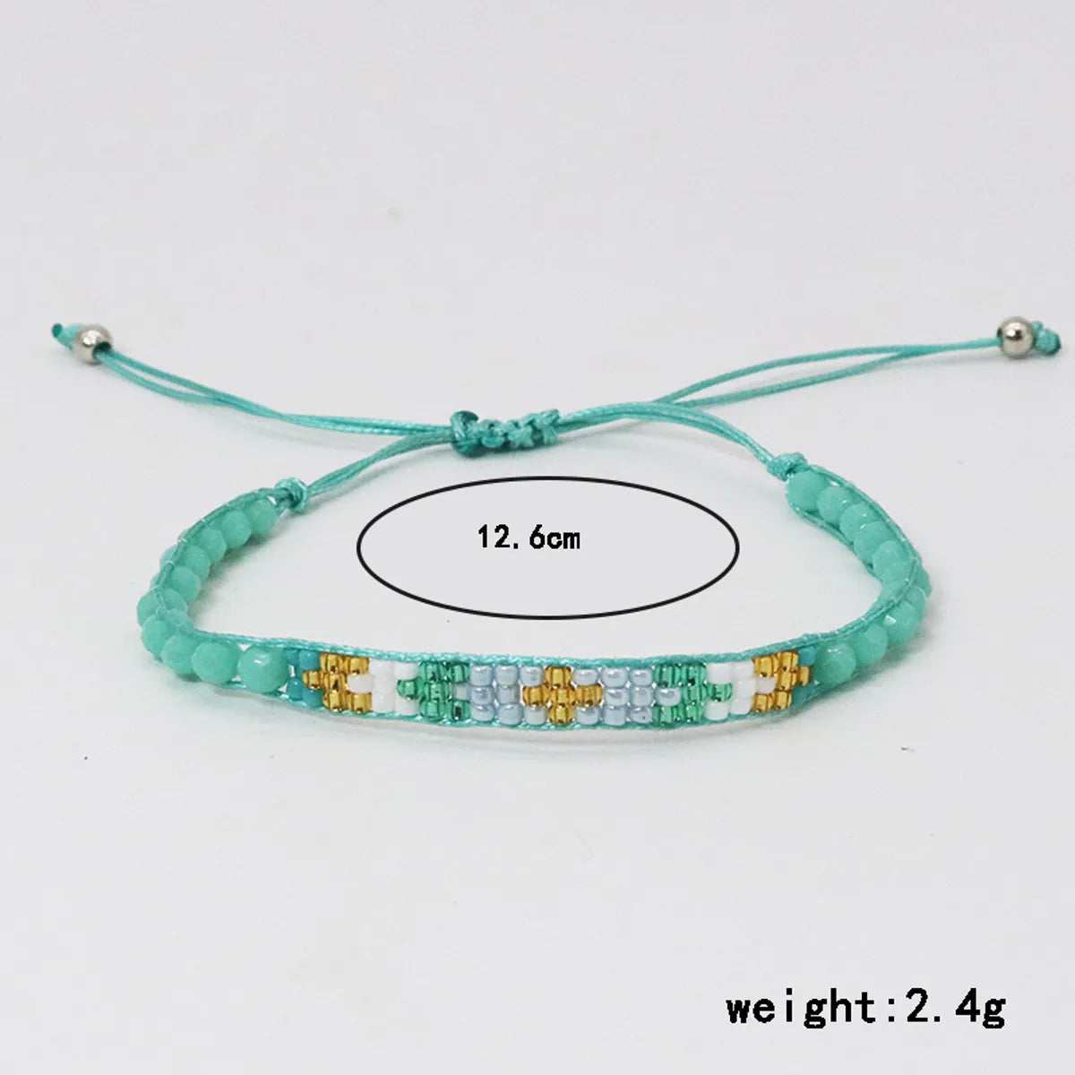 Vintage Style Vacation Simple Style Geometric Beaded Artificial Crystal Glass Wholesale Bracelets