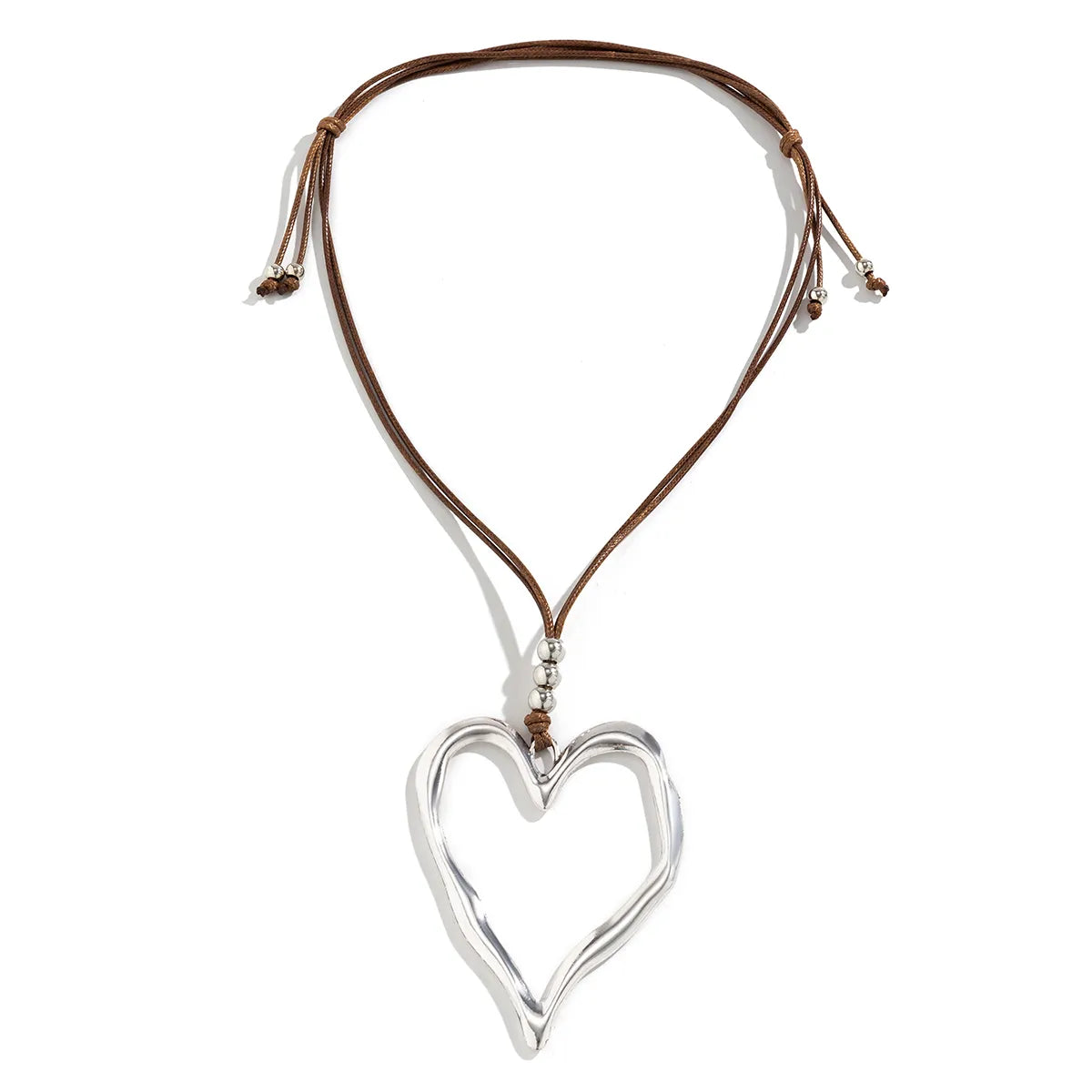 Vintage Style Vacation Simple Style Heart Shape Alloy Women'S Necklace