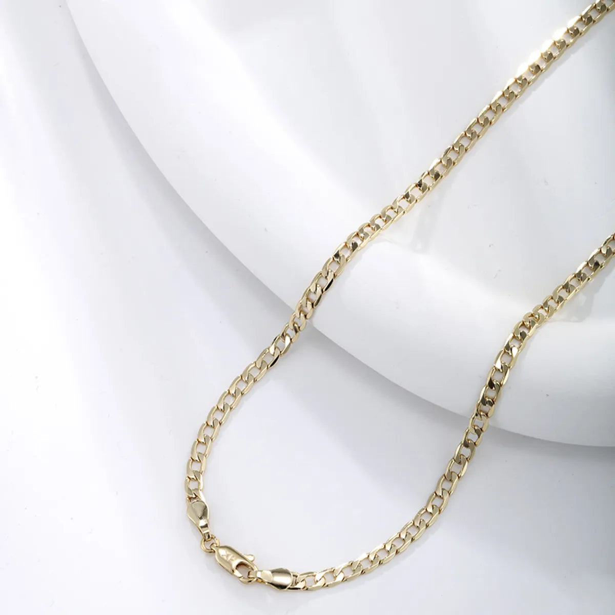 Vintage Style Xuping Geometric Alloy Copper Alloy Plating Chain 14k Gold Plated Men's Necklace