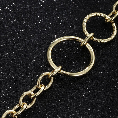 Vintage Style Xuping Geometric Circle Oval Alloy Copper Alloy Irregular Plating Chain 14k Gold Plated Women's Choker