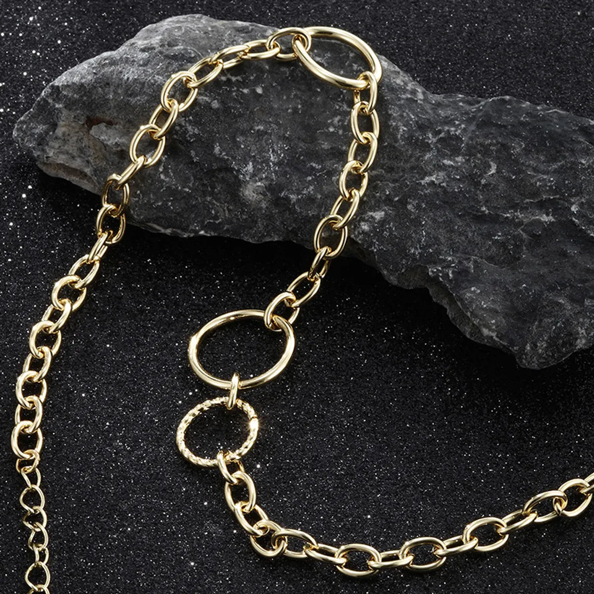 Vintage Style Xuping Geometric Circle Oval Alloy Copper Alloy Irregular Plating Chain 14k Gold Plated Women's Choker