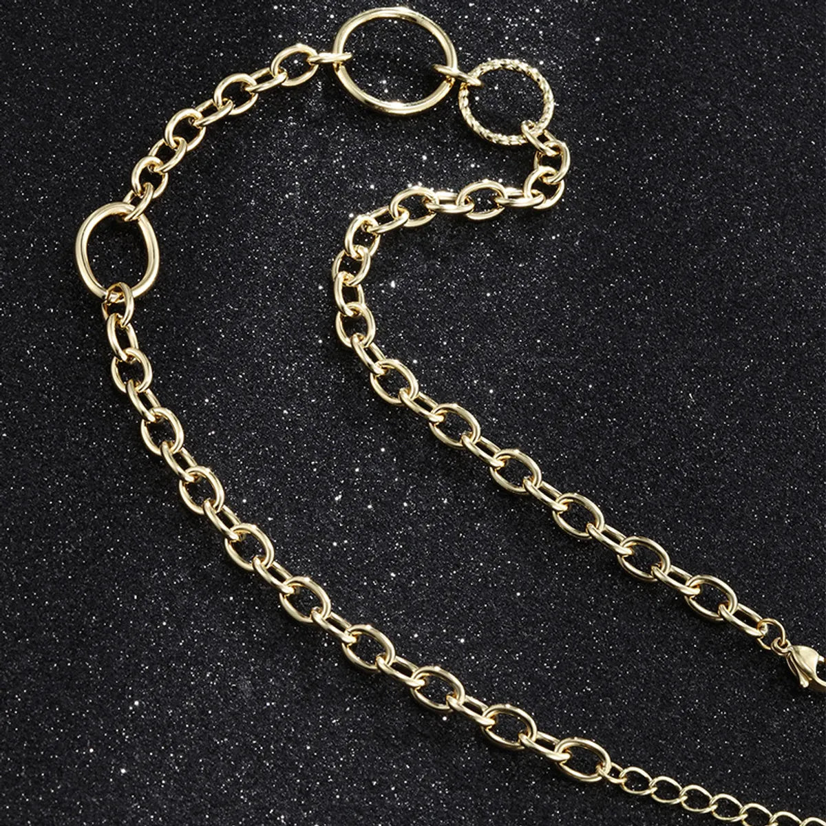 Vintage Style Xuping Geometric Circle Oval Alloy Copper Alloy Irregular Plating Chain 14k Gold Plated Women's Choker