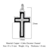 1 Piece Copper Zircon 18K Gold Plated Cross Angel