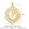 1 Piece Copper Zircon 18K Gold Plated Cross Angel