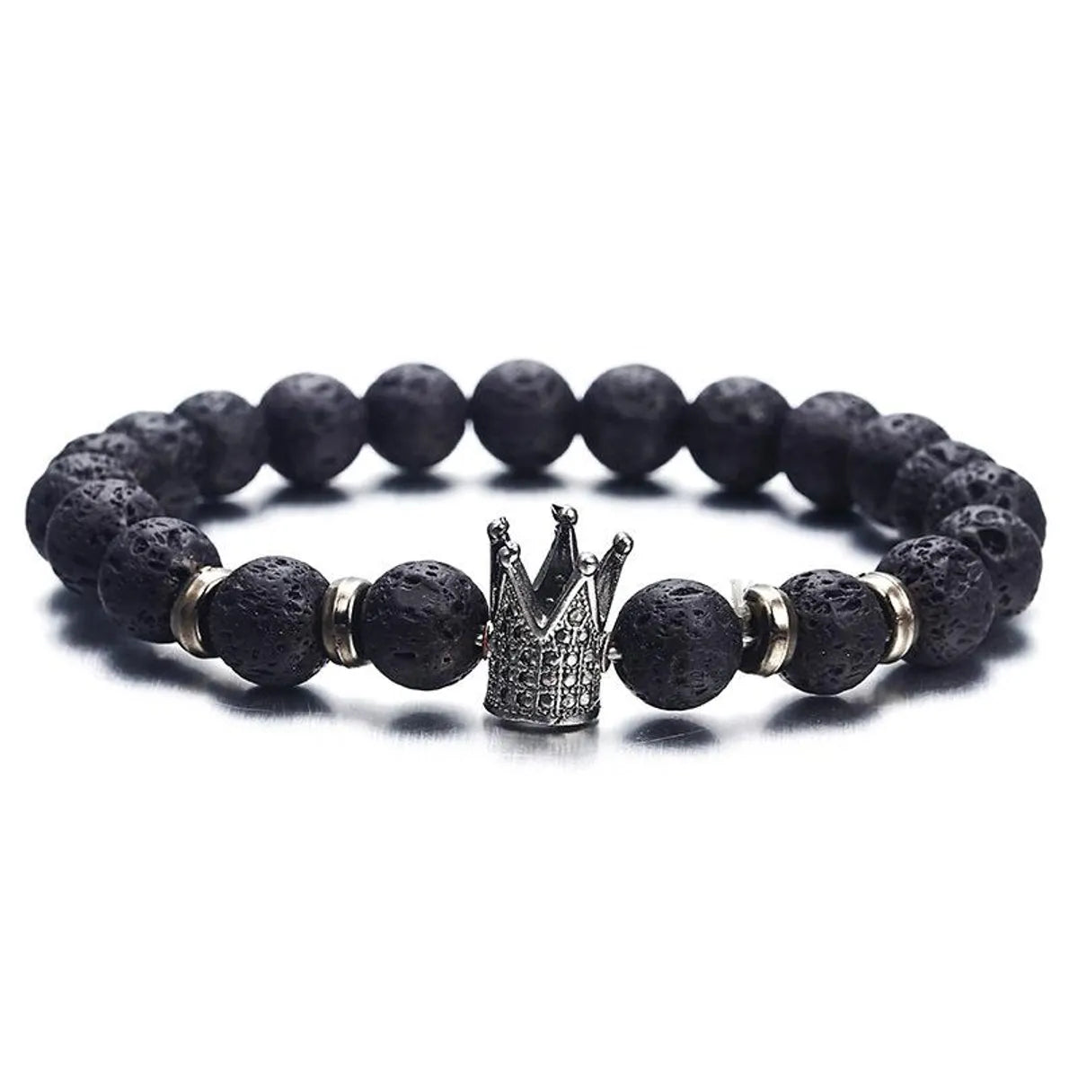 Volcanic Stone Crown Helmet Bracelet Bangle Nhpf151962