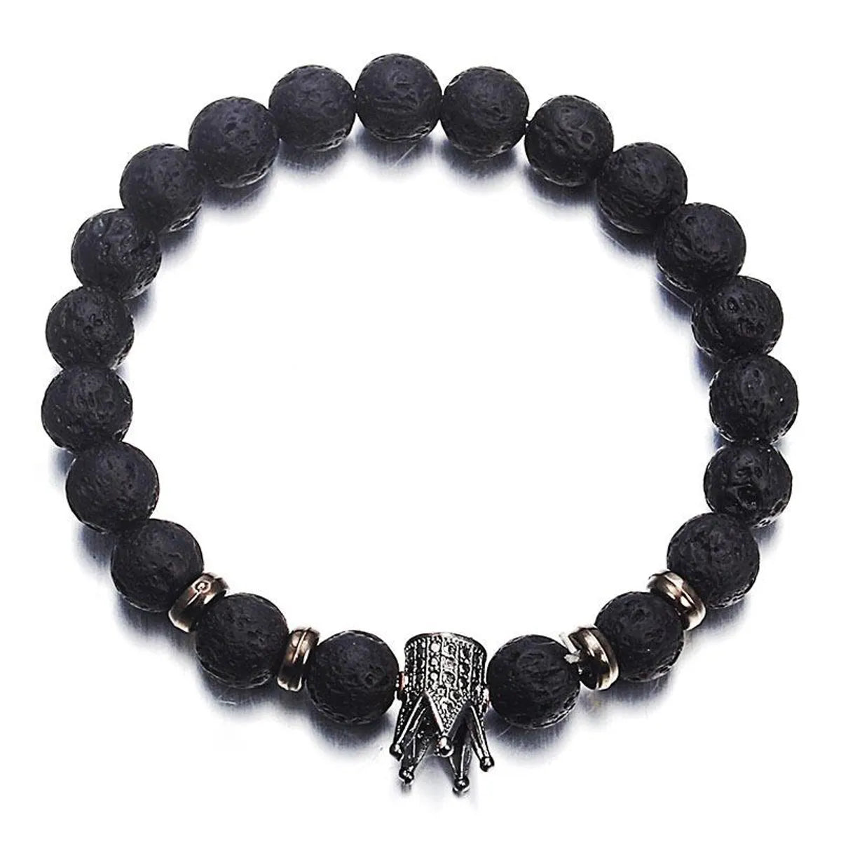 Volcanic Stone Crown Helmet Bracelet Bangle Nhpf151962