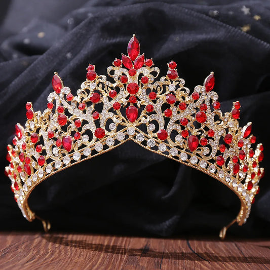 Water Droplets Alloy Inlay Rhinestones Crown